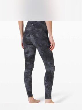 lululemon athletica Black & Gray Tie-Dye High-Rise Leggings